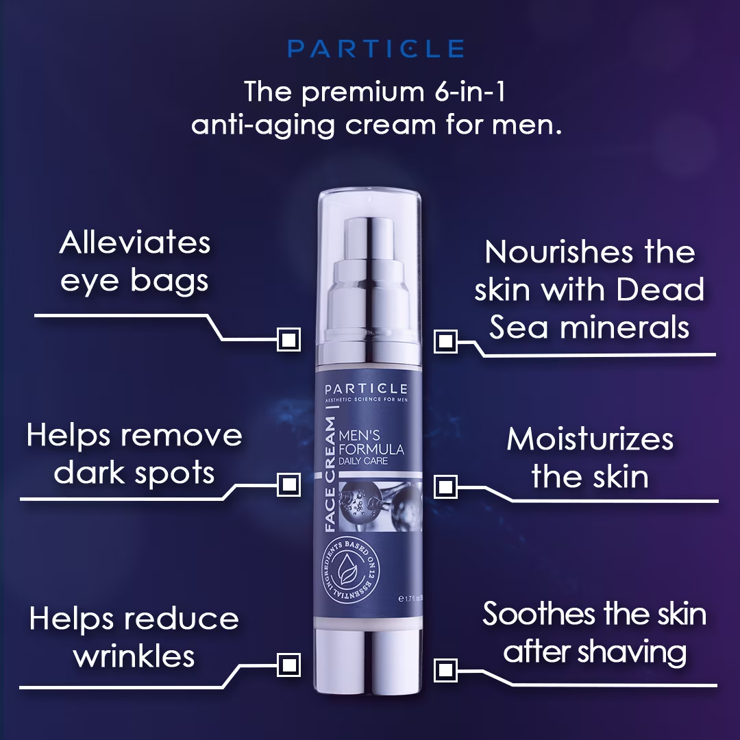 Particle Face Cream For Men 6 In 1 Anti Aging Cream Fights Eye Bags Dark Spots🔥