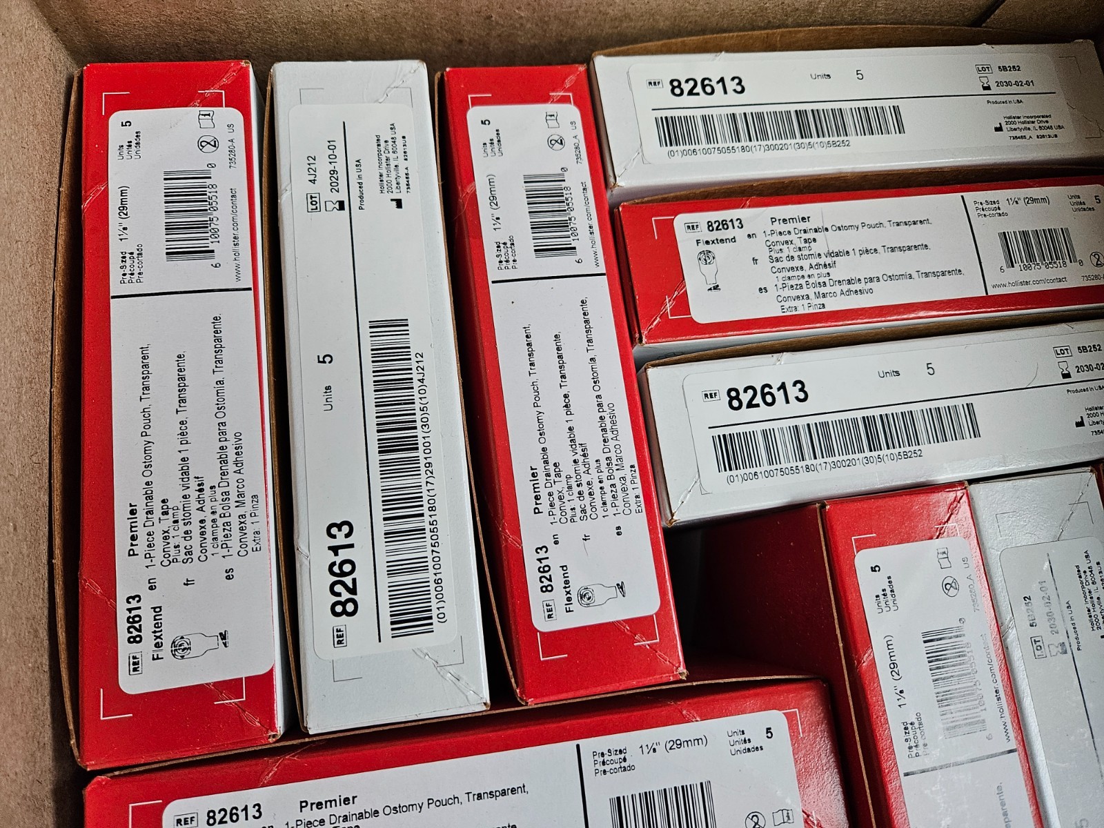 LOT 12 BOXES – Hollister 82613 Convex Ostomy Pouch 1 1/8″ Flange 29mm EX 2029-30