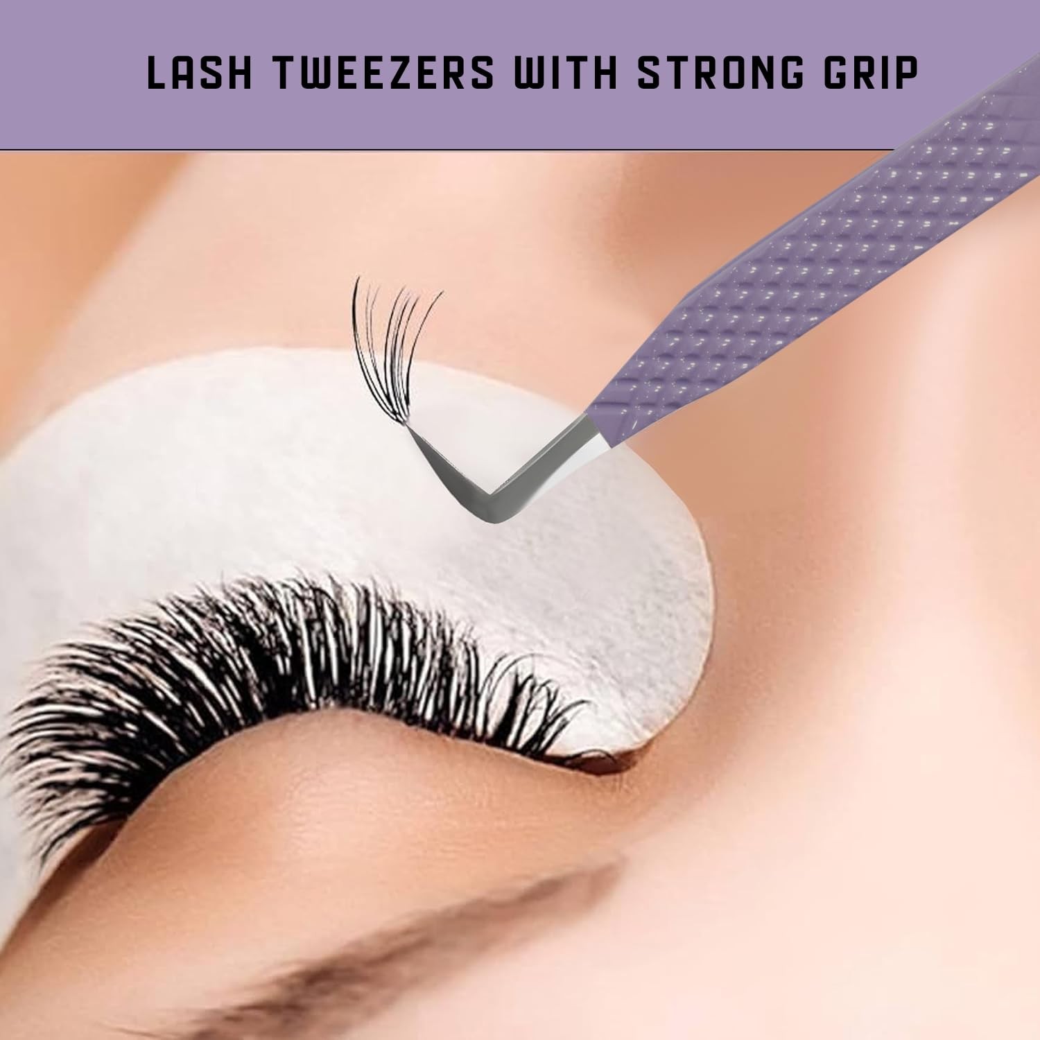 Mk Queens Lash Tweezers – Stainless Steel Fiber Tip Eyelash Tweezers Set Of 4 –