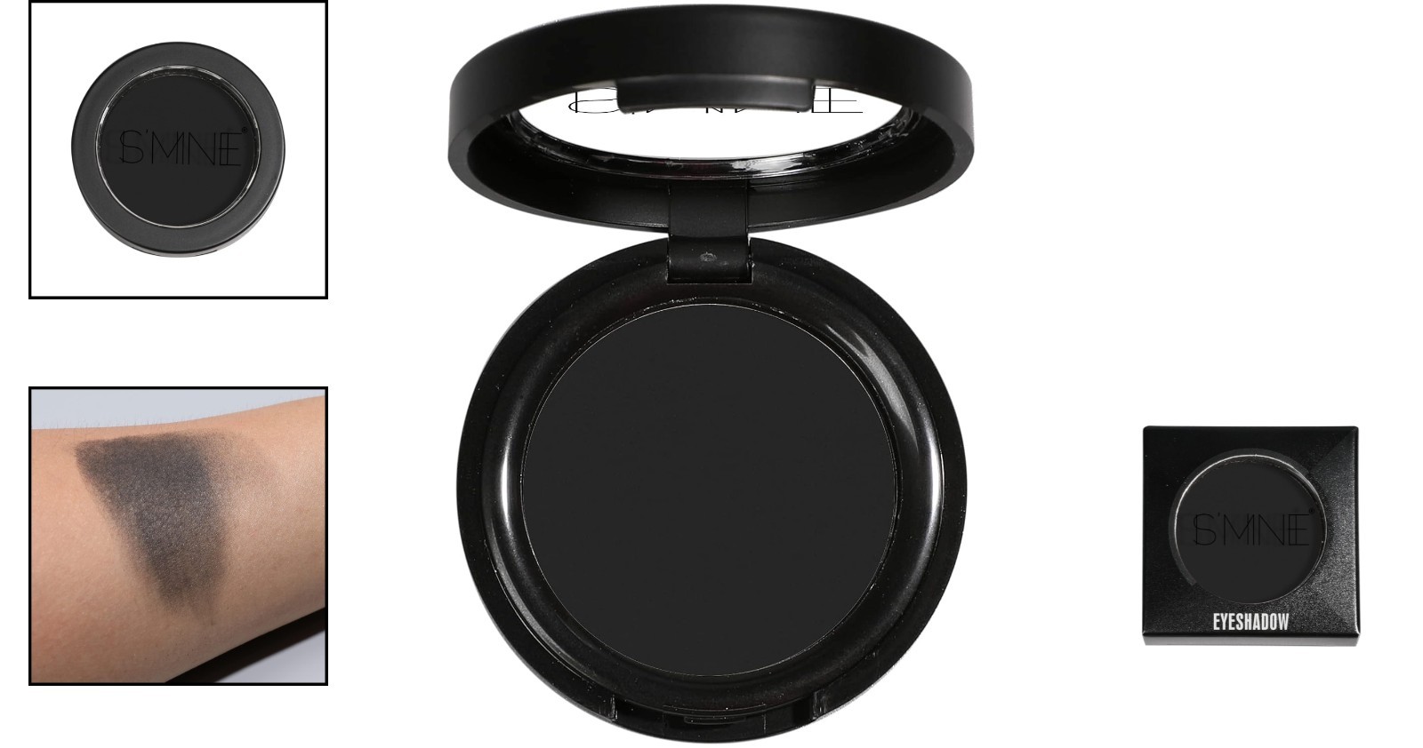 ISMINE High Pigment Matte Black Eyeshadow – Travel Size, Smooth Application