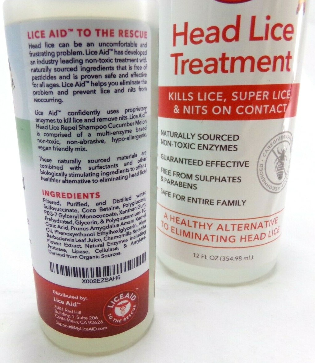 Lice Aid™ Lice Removal 3-Step Kit FDA Approved Vegan Includes Comb & Hair Clips