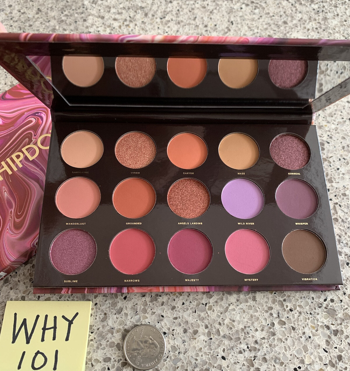 HIPDOT Zion (Utah Sandstones) Eyeshadow Pressed Pigment Palette 15 Shades;RET$30