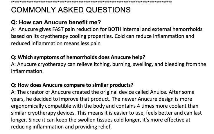AnuCure Hemorrhoid Relief Device – 100% Natural Cooling, Reusable, drug-free
