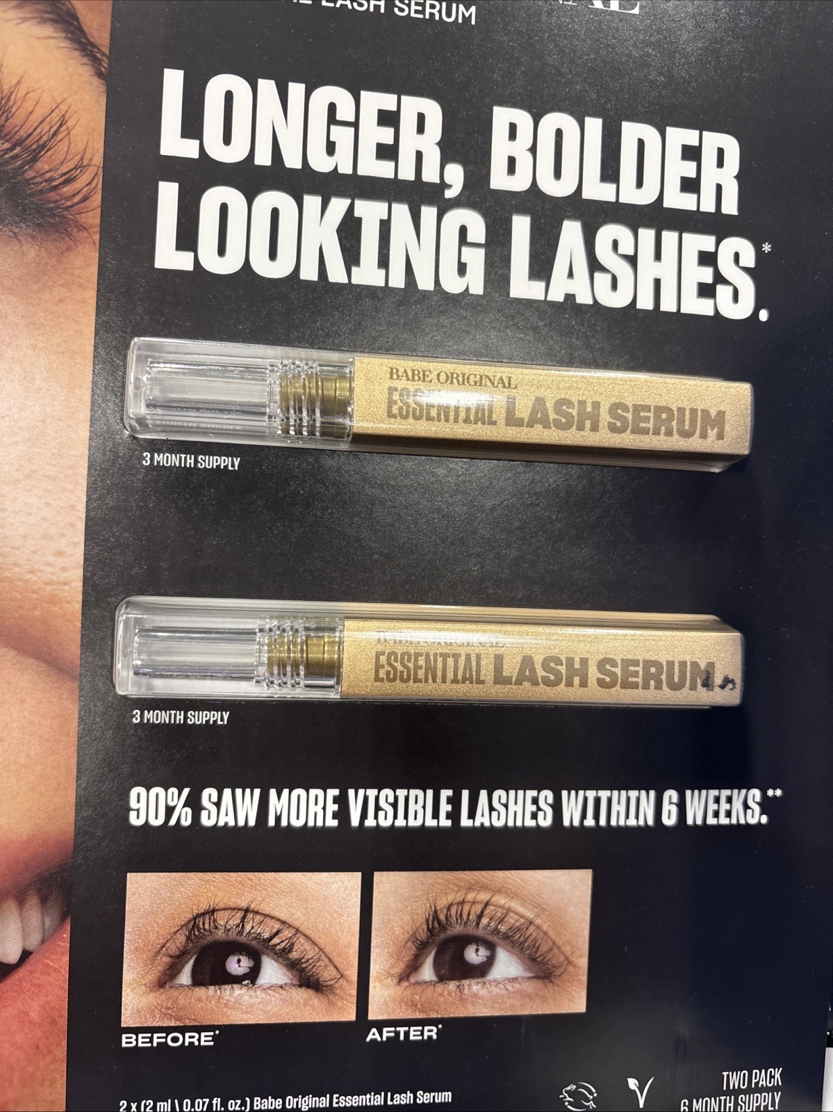 BABE ORIGINAL Essential Eyelash serum 0.07 fl oz/2ml 6 Month Supply