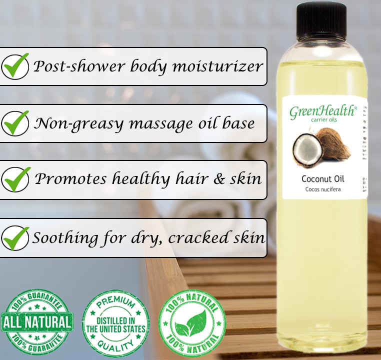 Coconut Carrier Oil Fractionated (100% Pure/Natural) FREE SHIPPING