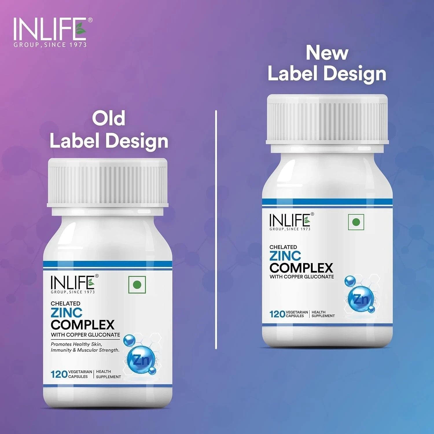 INLIFE Zinc Complex Capsules with Zinc Picolinate & Gluconate 120N