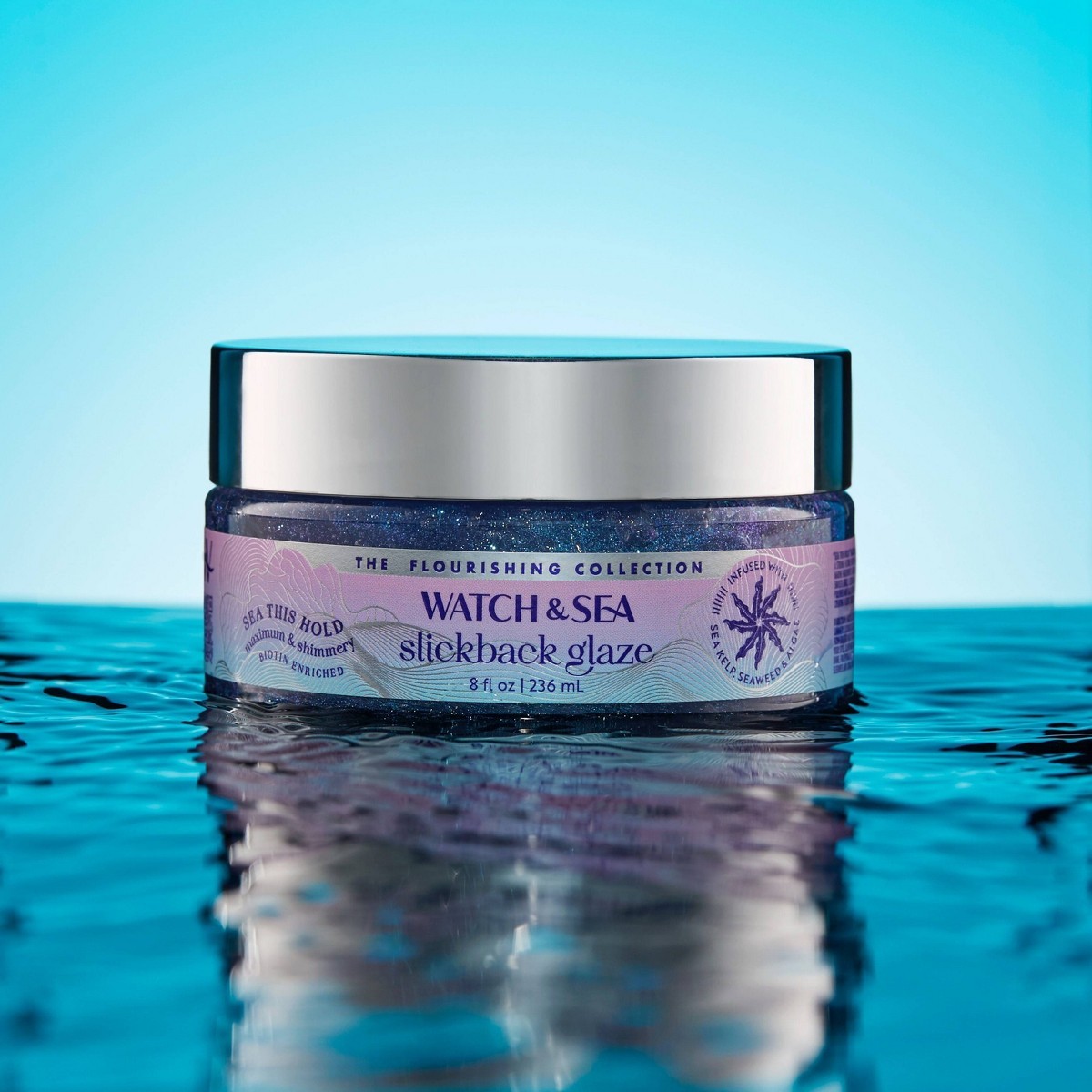 Watch & Sea This Hold Maximum & Shimmery Slickback Glaze Hair Gel – 8 fl oz