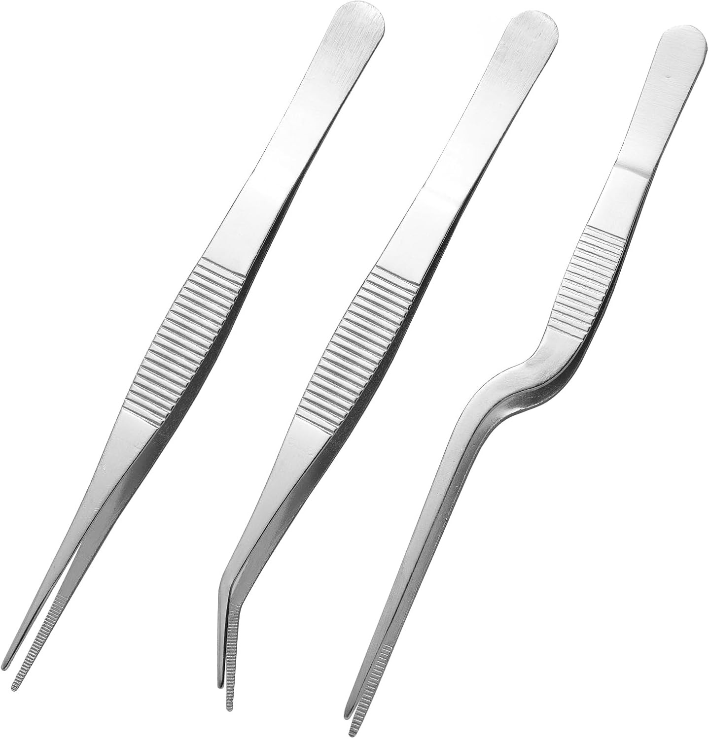 Stainless Steel Tweezers Set for Small Gardening and Kitchen, Multi-Purpose Tool