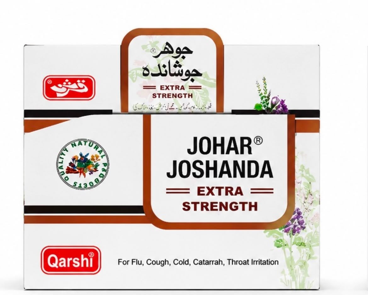 Qarshi Johar Joshanda Extra Strength Herbal Tea Cold Flu Cough Relief 30 Sachets