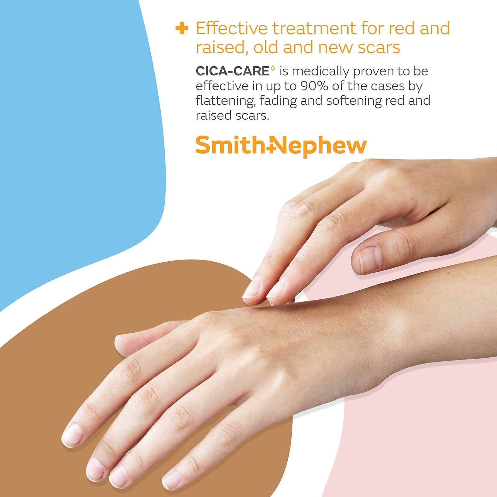 Silicone Gel Sheet Scar Management 12 cm by 6 White Orange CICA Care PHARMAIDEA