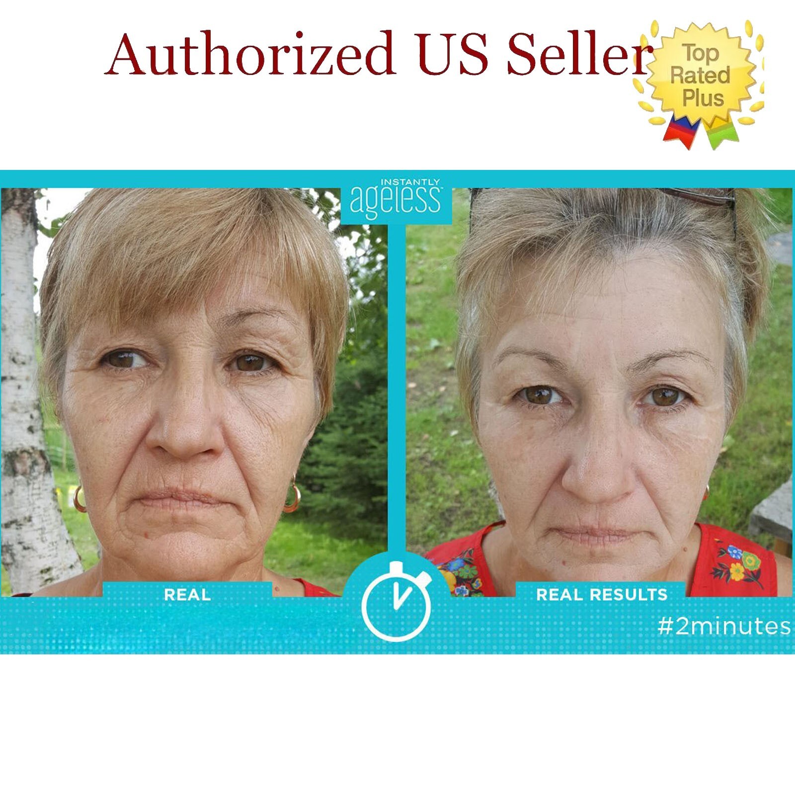 2 Box Authentic Instantly Ageless Face lift, 50 Vials, Exp 05/2026 + GIFTS