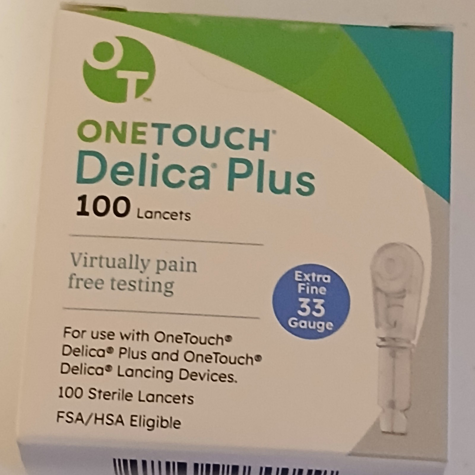 2 BXS OneTouch Delica Plus 200 Lancets 33G (Exp: 12-2029