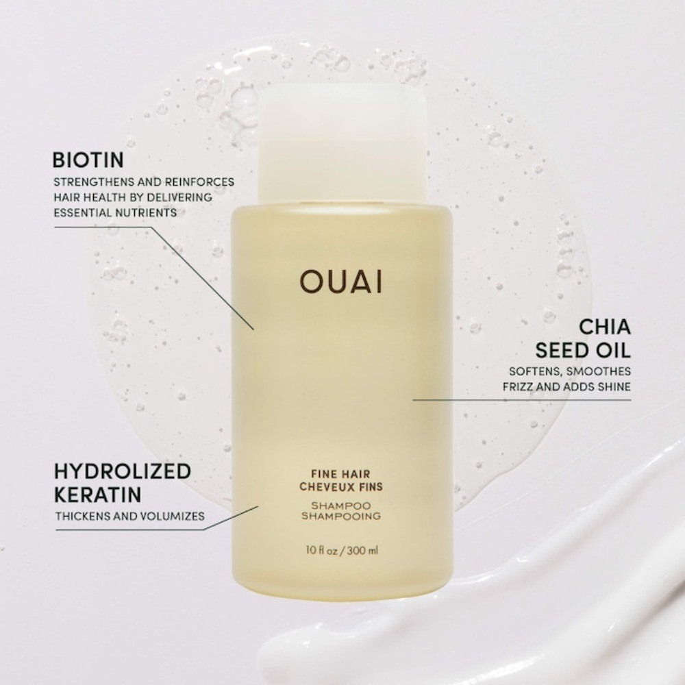 OUAI Authentic Fine Hair Shampoo 10 oz/ 300 mL