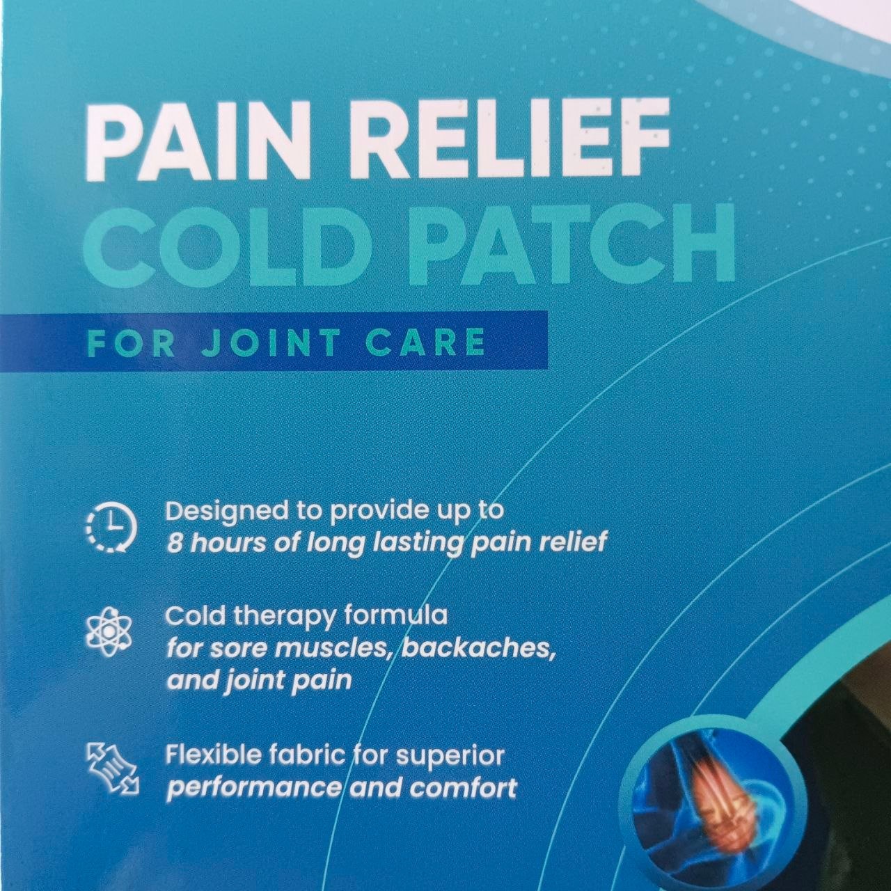 Evin Pain Relief Cold Patch Joint Care 6 Patch Cooling Gel Hydrogel Sore Muscle