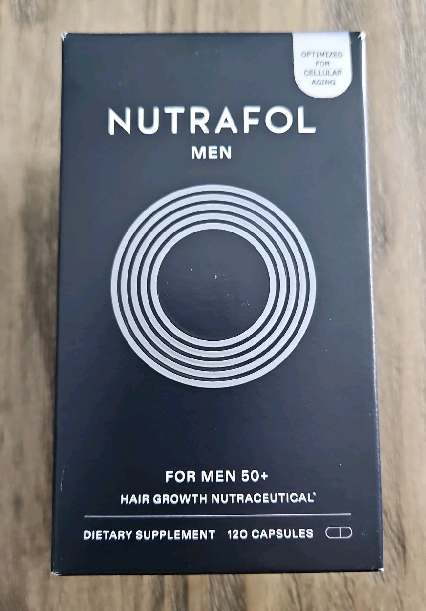 Nutrafol Men 50+ Hair Growth Supplement 120 Caps 100% Drug-Free Nutraceutical