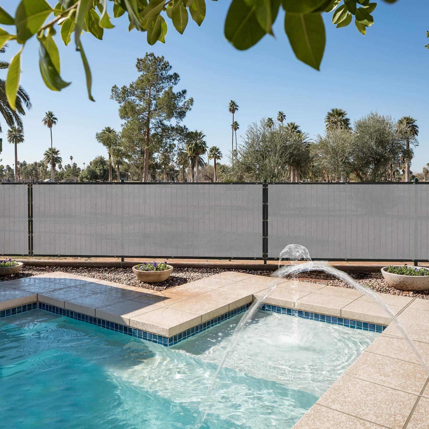 E&K Sunrise 4′ x 50′ Privacy Fence Screen with Grommets, Outdoor Windscreen F…