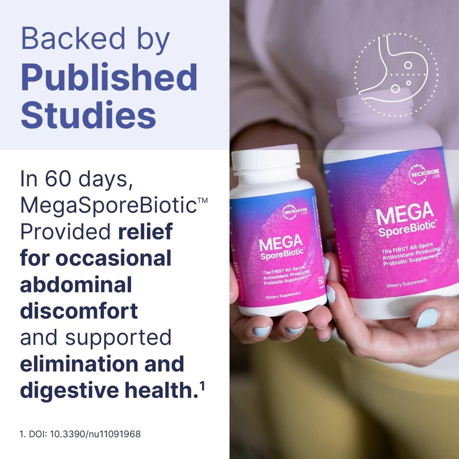 1-3PACK | Microbiome Labs MegaSporeBiotic | Spore-Based Probiotic for Gut Health