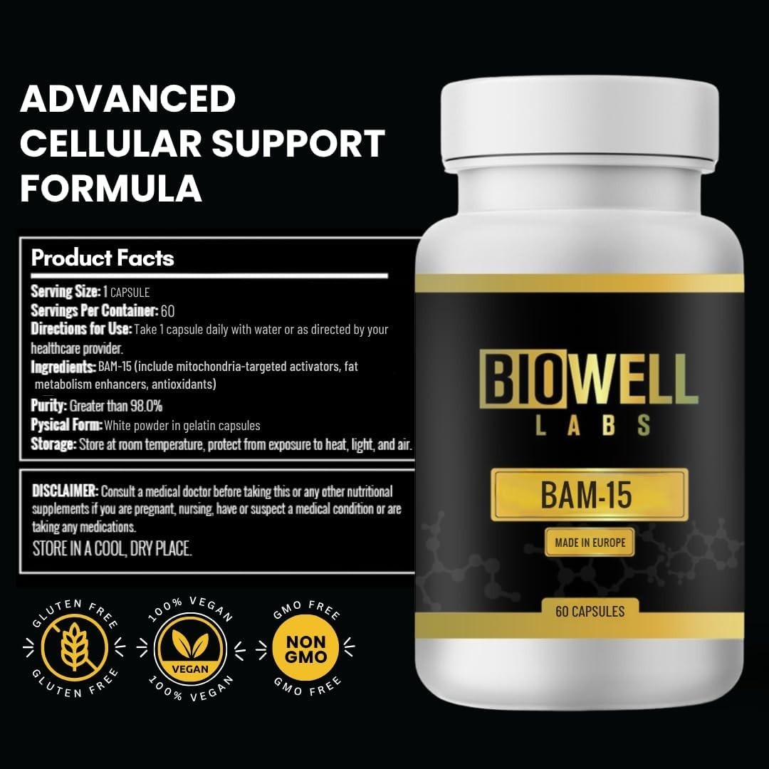 BAM15 Supplement 15mg, Supports Healthy Metabolism | 60 Capsules