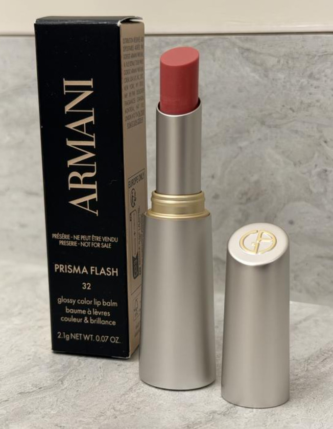Authentic Armani Prisma Flash Glossy Color Lip Balm,0.11oz/3.5mL,8 SHADES