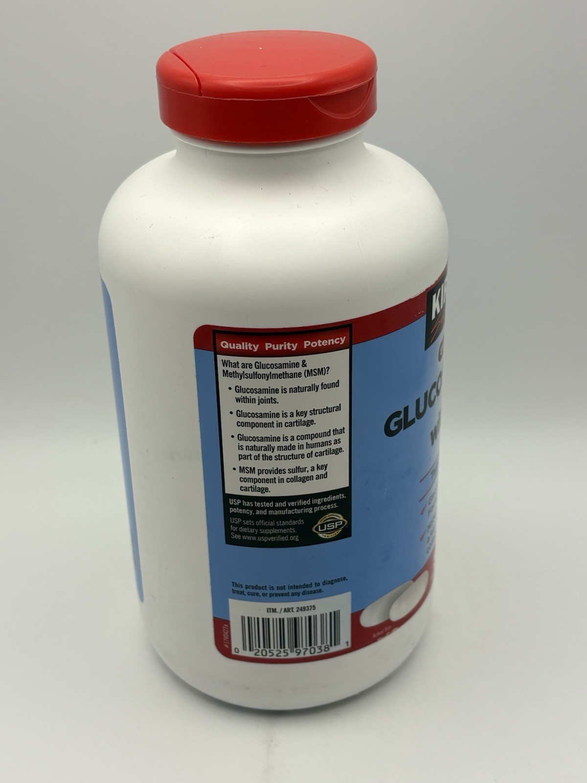 Kirkland Signature Glucosamine 1500mg HCI with MSM – 375 Count