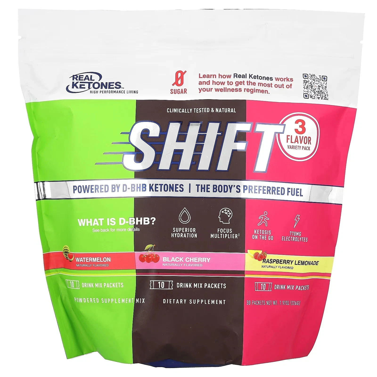 Real Ketones ELEVATE & SHIFT 30 Days Supply Packets, Pick Your Flavor, Exp 2028