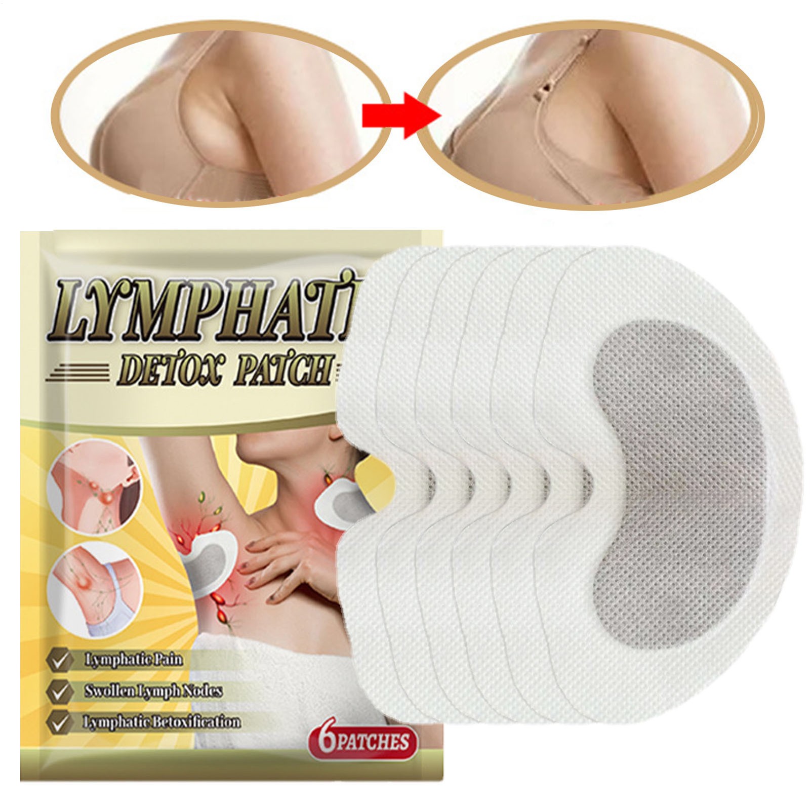 Lymphatic Care Herbal Detox Patch Underarm Neck Waist Thigh Lymph Remove