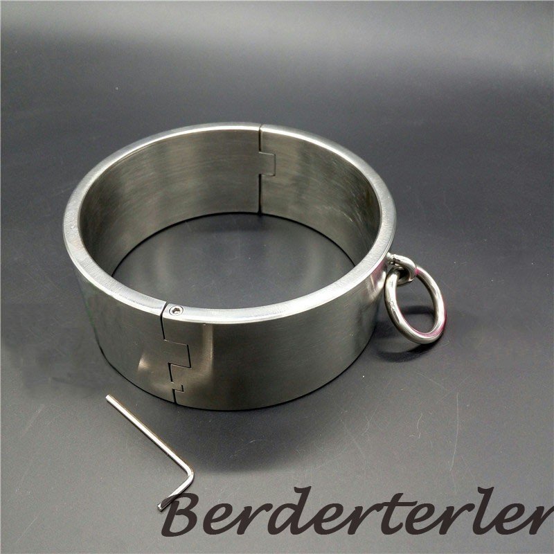 HOT Heavy Duty Height 6cm Stainless Steel Collar Metal Collar Fetish for Couples