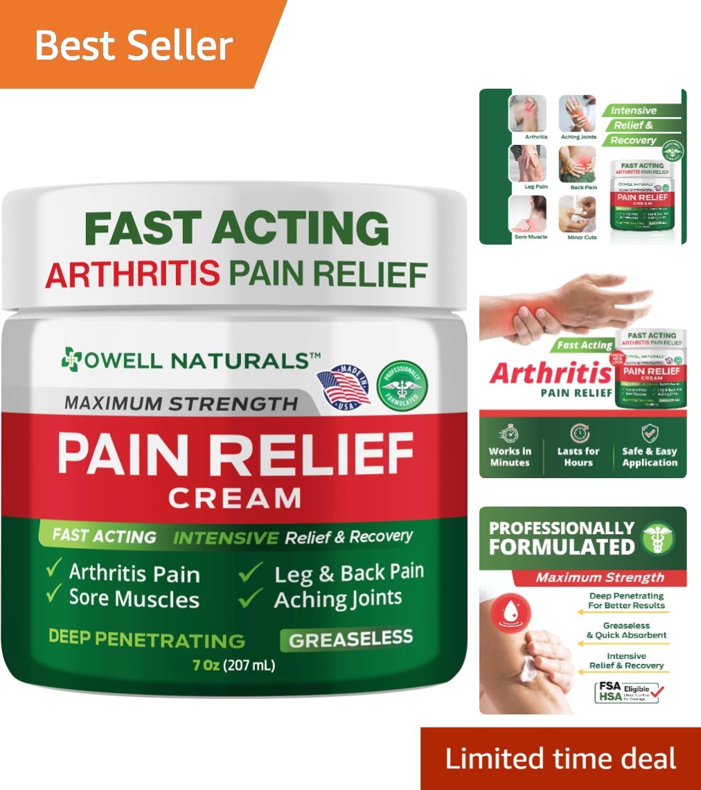 7 oz Maximum Strength Muscle & Joint Relief Cream – Menthol Scented Comfort