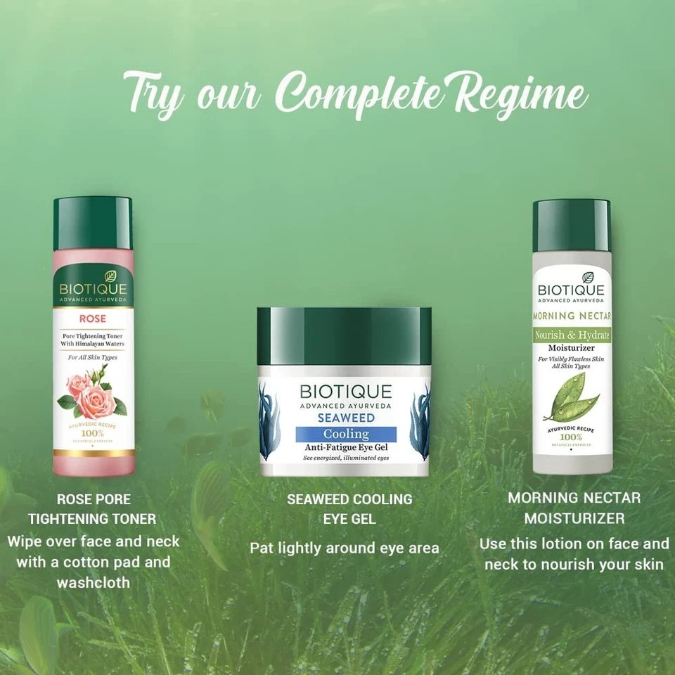 Biotique Bio Seaweed Revitalizing Anti Fatigue Eye Gel Suitable for All Skin 15g