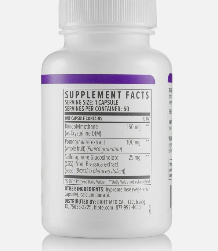 1-3pack (60 Capsules) Biote Nutraceuticals – DIM SGS + – Hormone + Detox