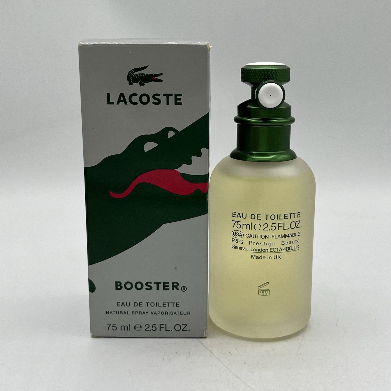 Lacoste BOOSTER EDT 2.5 oz 75 Ml New Open Box Authentic 2021 Formula See Details
