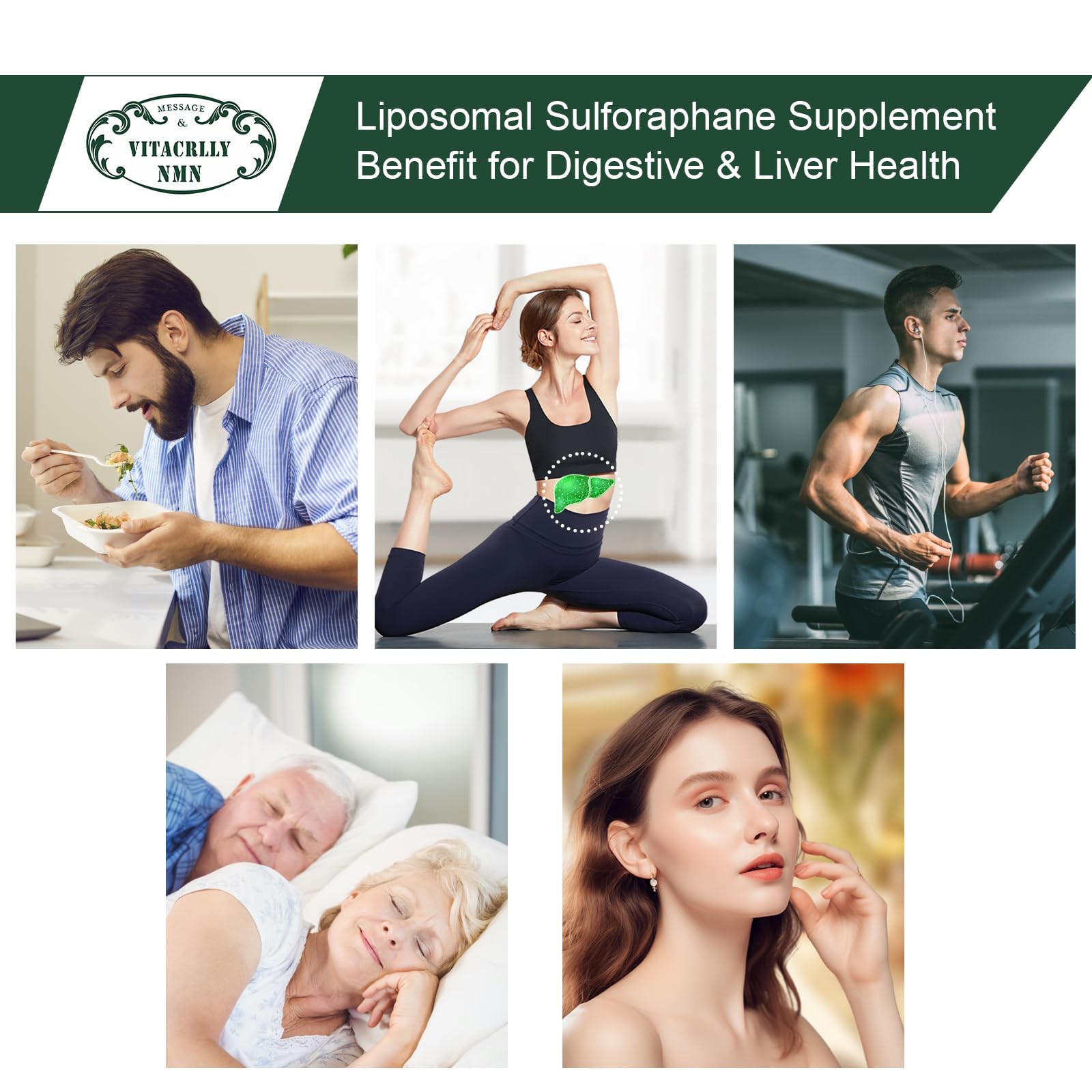 Vitacrllynmn 900Mg Liposomal Sulforaphane Supplement Broccoli Extract Liver