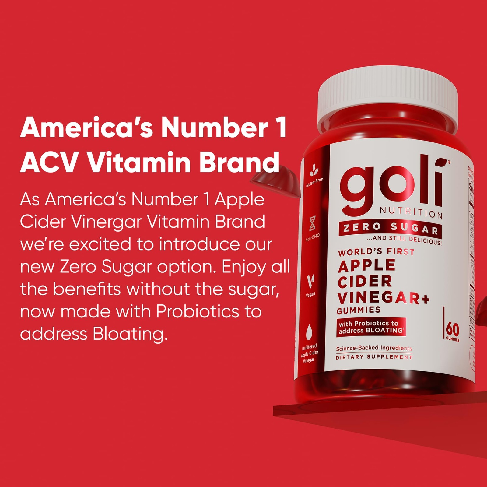 Goli Zero Sugar Trio – World’s First 3-in-1 Pre, Post, 60 Count (Pack of 3)