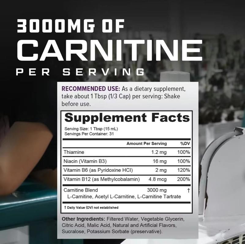 Nutrex Research L-Carnitine 3000 (31 Servings, Berry Blast) | Liquid Shooting, N