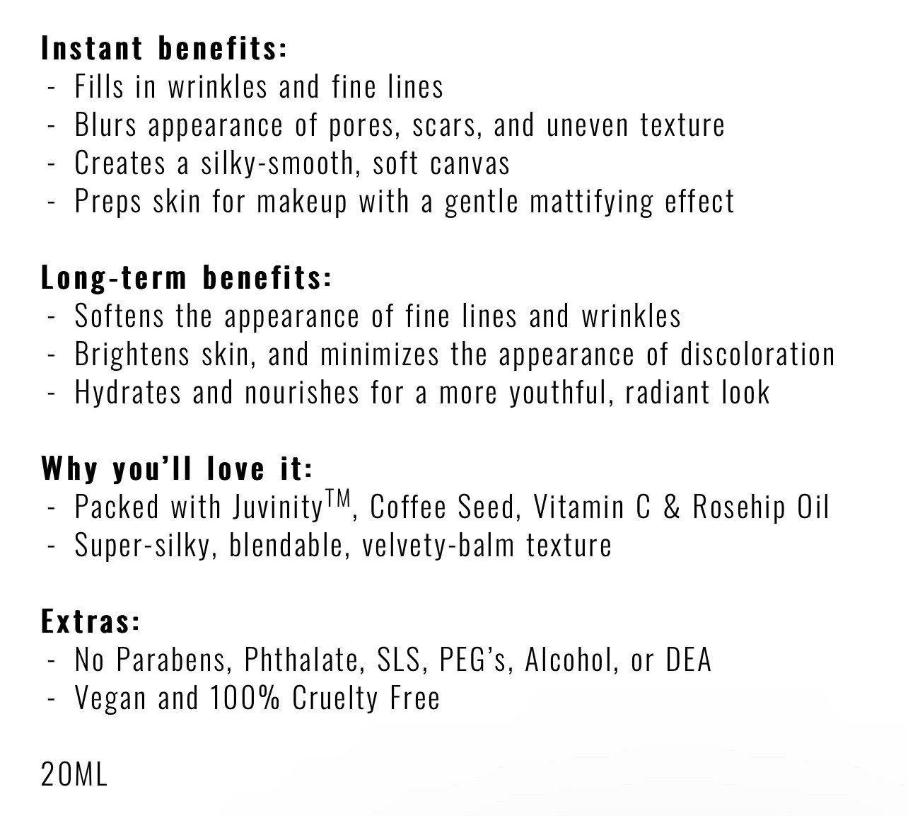IL MAKIAGE Power Redo Wrinkle Filler Anti-Aging Blur & Smooth Wrinkle Fix