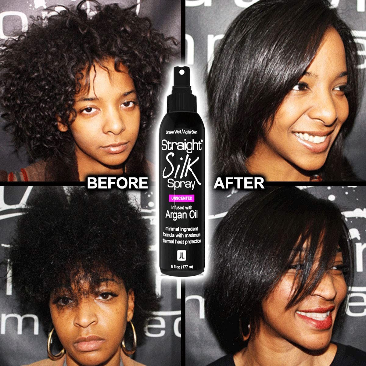 Straight Silk Spray with Moroccan Argan Oil Thermal Protector Spray | Hair St…