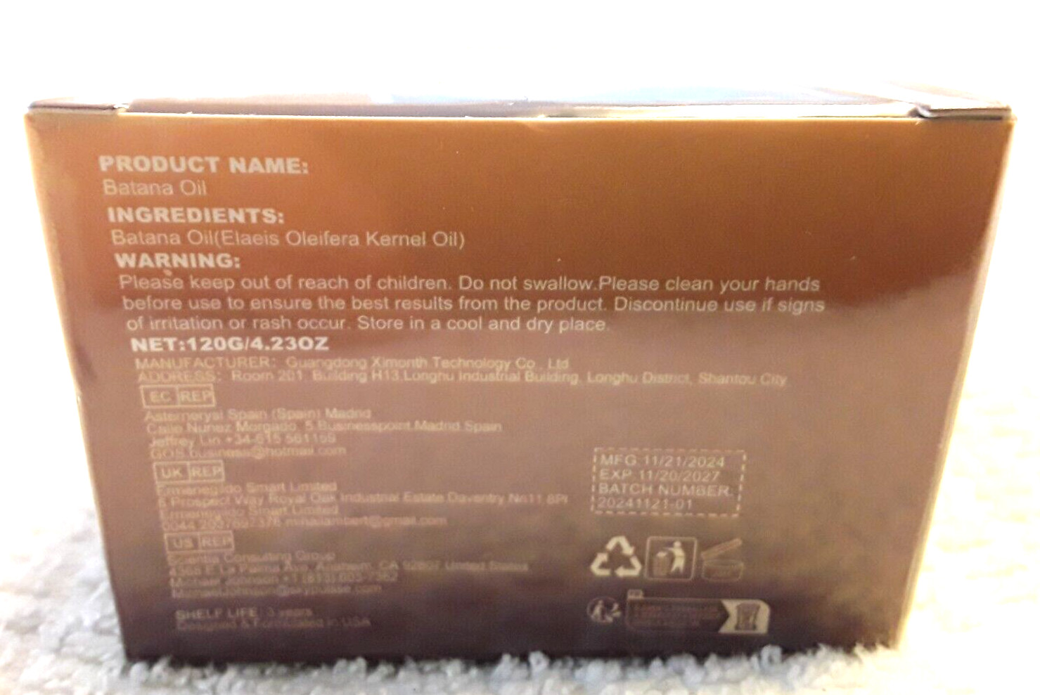 Botanic UNREFINED Batana Oil 100% Revitalize Hair Growth Strength All Hair Types