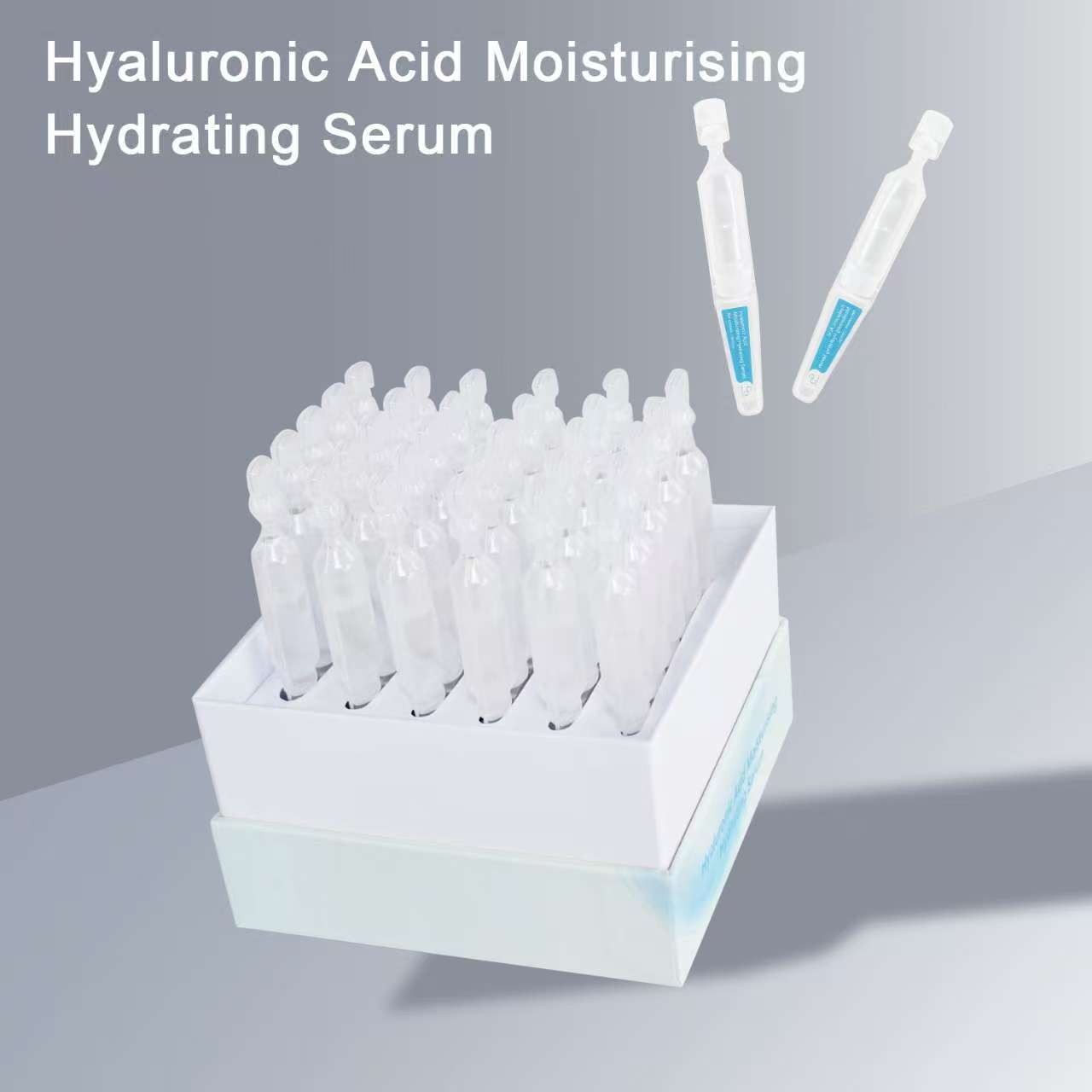 30PCS 5% Hyaluronic Acid Serum Vials – Moisturizing, Firming, Single-Use Tubes