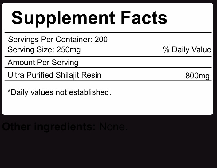 Organic 100% Pure Himalayan Shilajit, Extremely Potent, Fulvic Acid, Genuine 50G