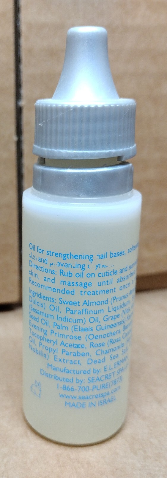 seacret dead sea salt cuticle oil 1 oz made in Israel OPEN READ