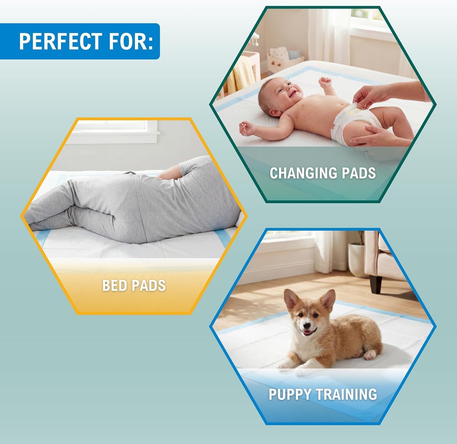 Comfortable Latex-Free Underpads 25 Pack – Ideal for Incontinence & Pets