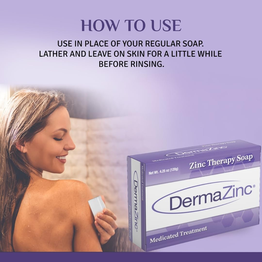 Therapeutic Zinc Soap for Skin Relief – Psoriasis, Eczema, Dermatitis (3 Pack)