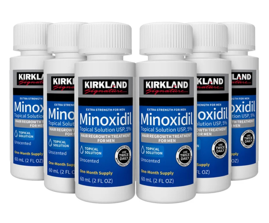 Kirkland Hair Regrowth Treatment Extra Strength for Men, 5% Minoxidil 6 Month