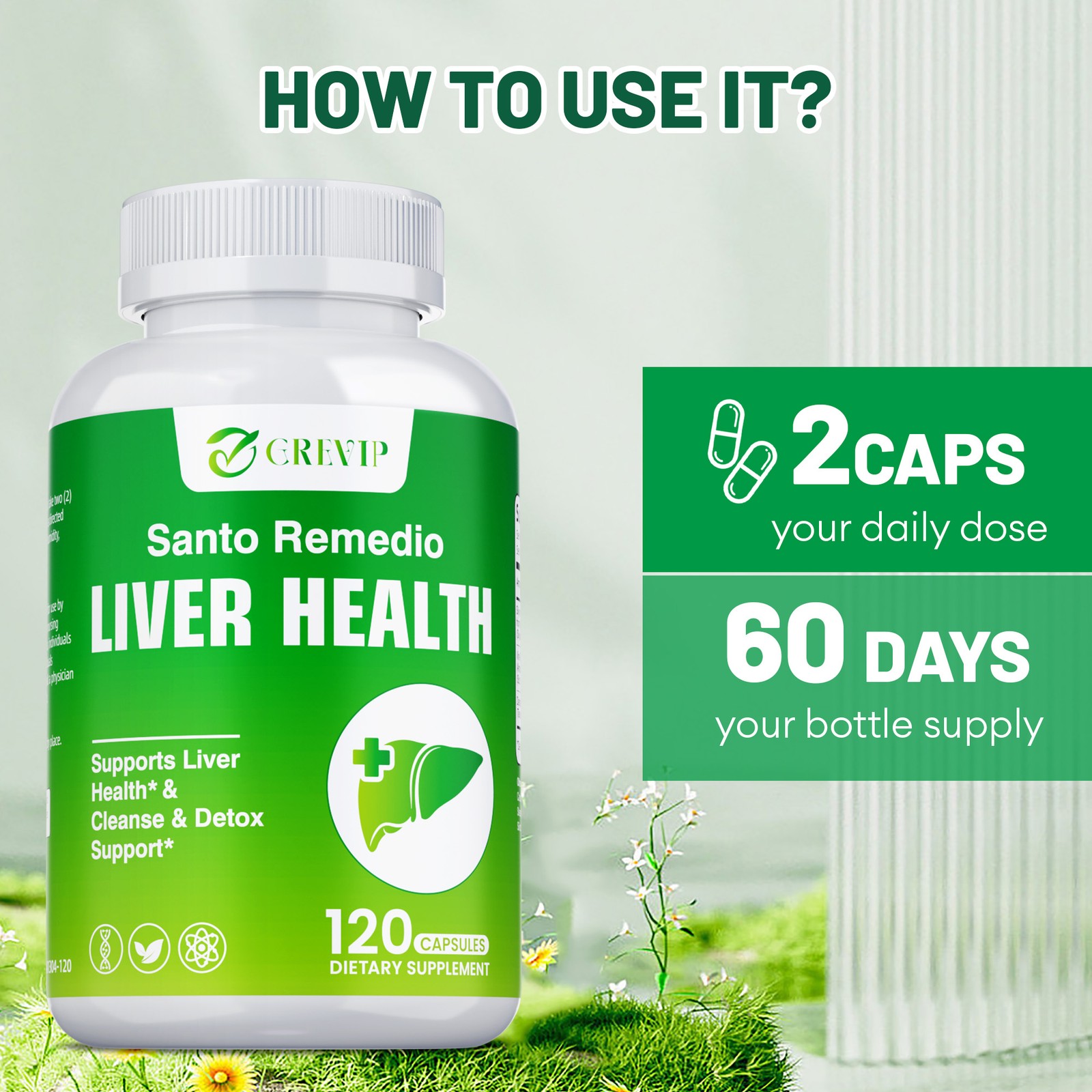 Liver Health Supplement 120pcs – Colon Cleanse,Promotes Digestion and Absorption