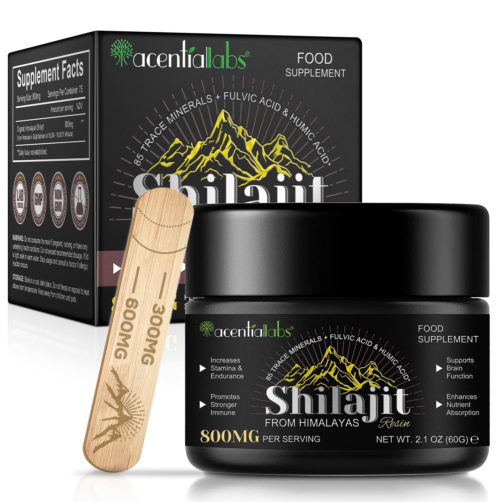 Pure 100% Himalayan Shilajit, Soft Resin, Organic, Extremely Potent, Fulvic Acid