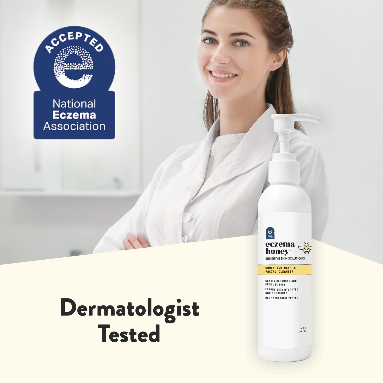 Eczema Honey Oatmeal Facial Cleanser – Natural Eczema Face Wash Prevents