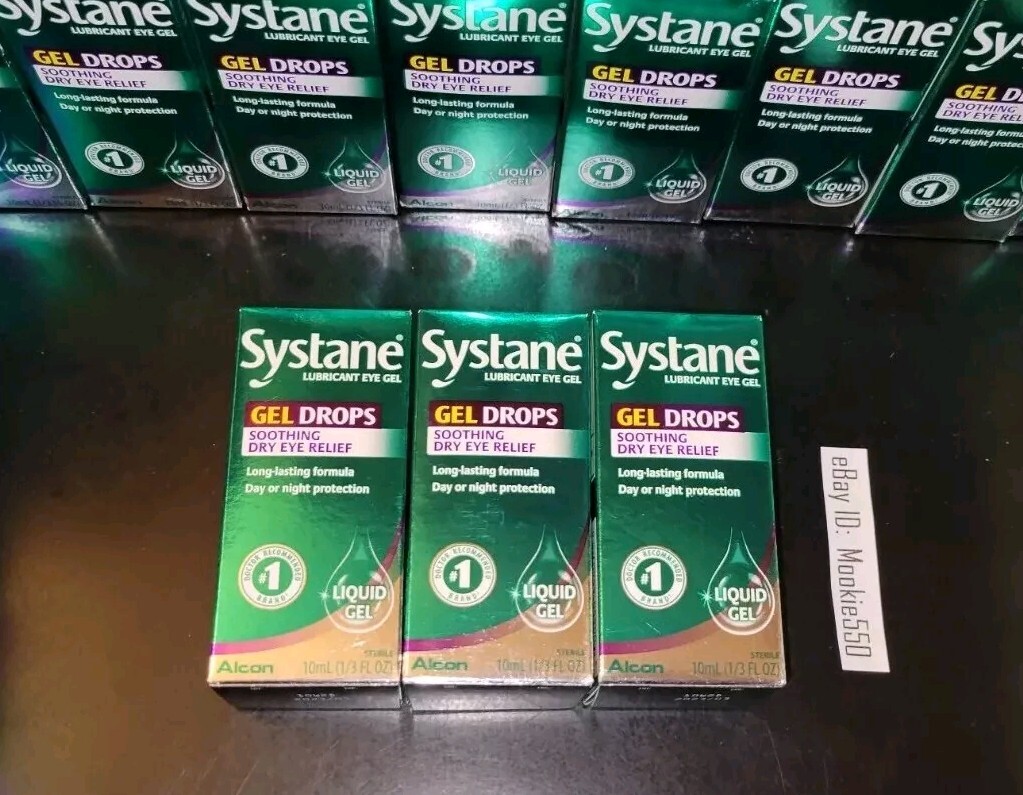 EXP 07/2025+! 3 Box Lot Systane GEL DROPS Dry Eye Relief 10mL 1/3oz Day Night