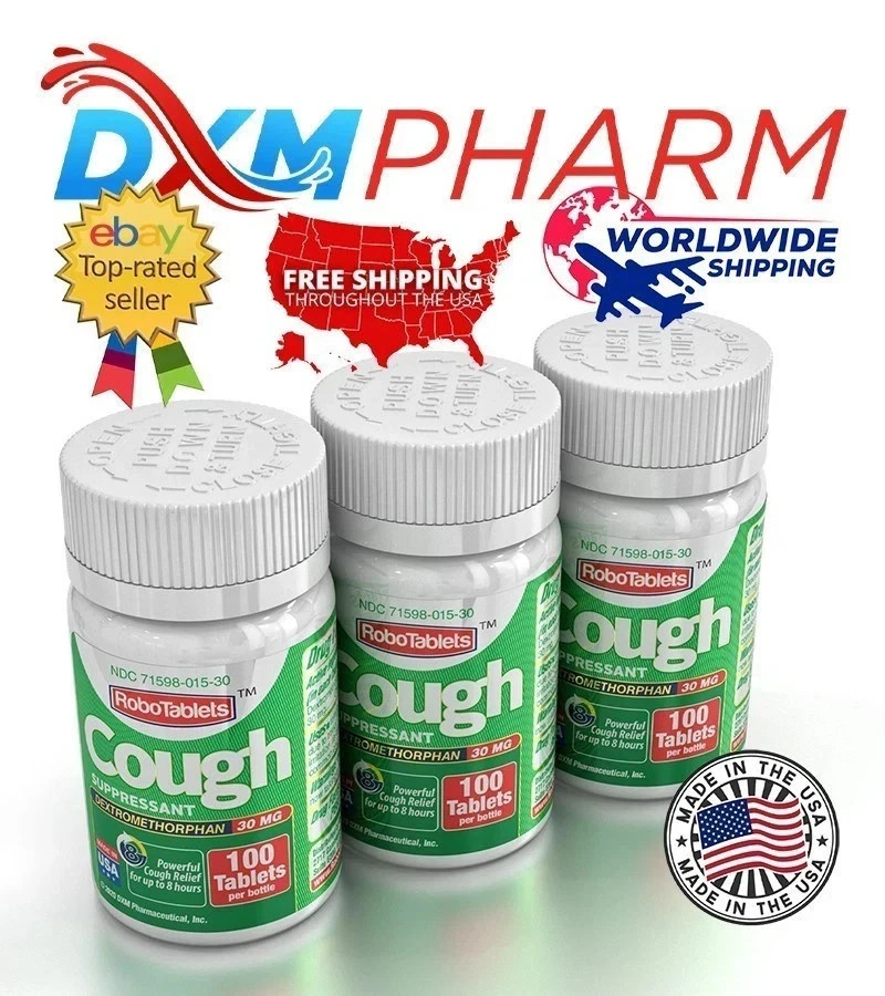3 PACK RoboTabs Cough Suppressant Dextromethorphan 30mg 100 Tablets
