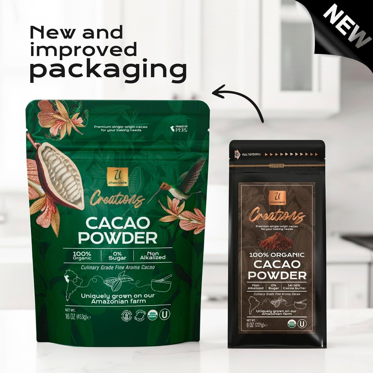 1 LB (16 OZ ) Organic Raw Cacao Powder 100% Pure, ALL NATURAL,ALWAYS FRESH