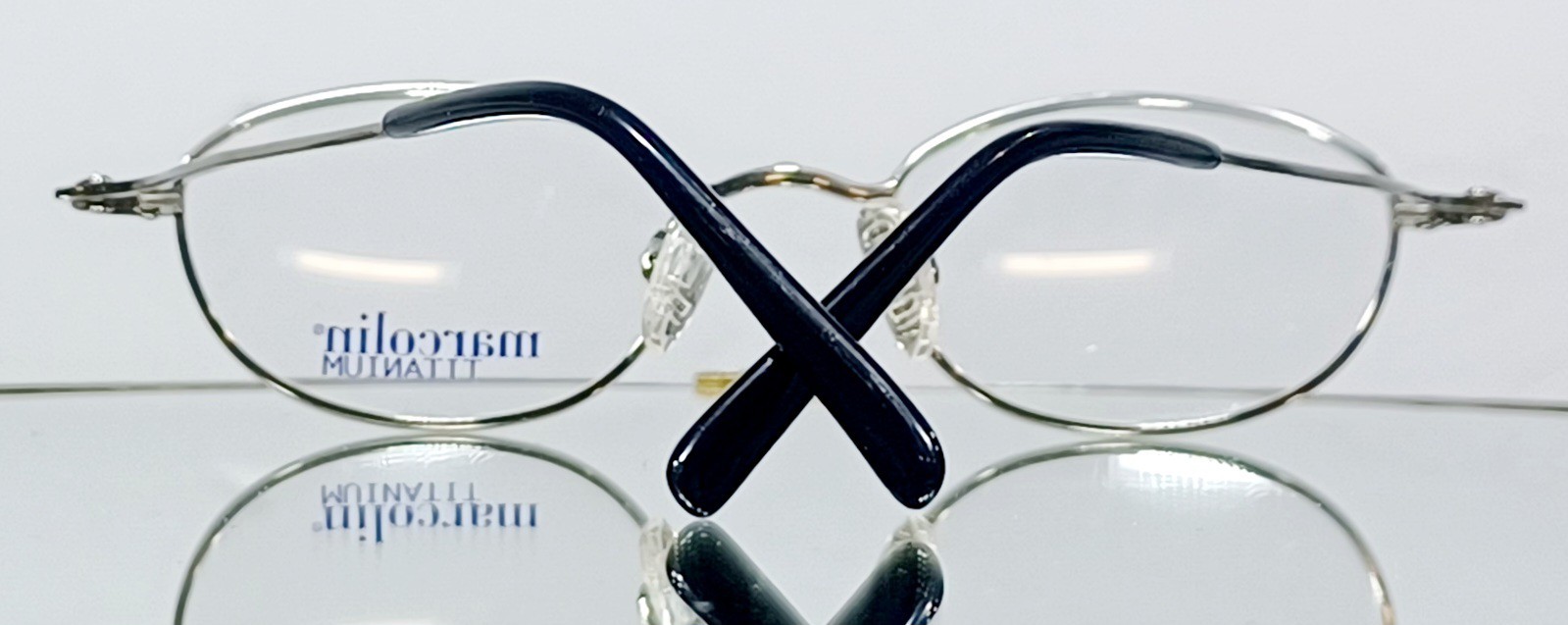 Original MARCOLIN 2033 404 Eyeglasses DARK GUNMETAL New TITANIUM 46-18-140 Japan